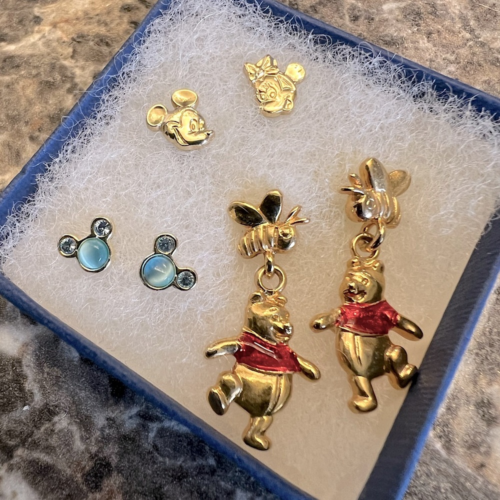 Lot of 3 Disney earrings